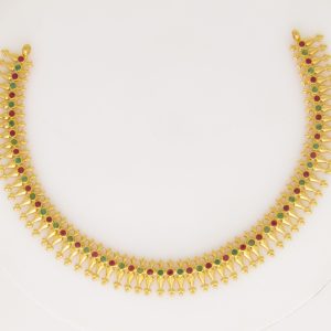22KT Gemstone Necklace MJ: 7282021026